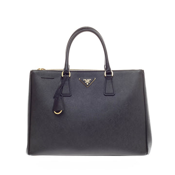 Prada Double Zip Lux Tote Saffiano Leather Medium