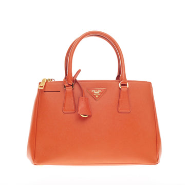 Prada Double Zip Lux Tote Saffiano Leather Small 
