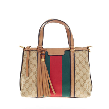 Gucci Rania Top Handle Web GG Canvas Small