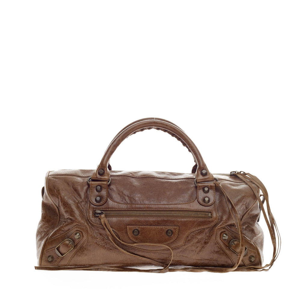 omfattende Implement Ansøgning Buy Balenciaga Twiggy Classic Studs Handbag Leather Maxi 156202
