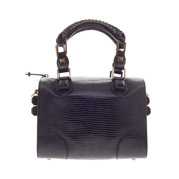 Balenciaga Box Satchel Embossed Lizard