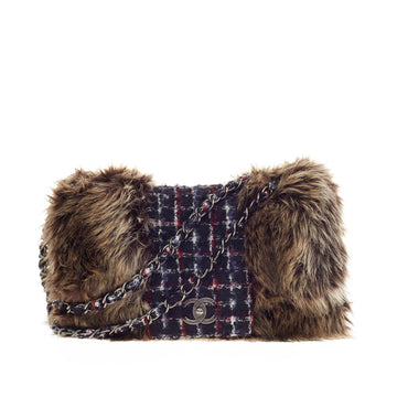 Chanel Fantasy Flap Tweed and Fur Medium