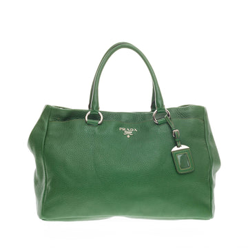 Prada East West Tote Pebbled Vitello Daino
