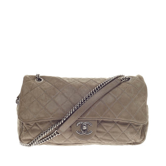 Chanel Easy Flap Bag Distressed Leather Jumbo