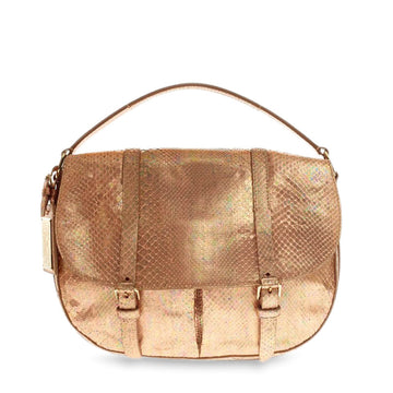 Ralph Lauren Double Belted Messenger Metallic Python