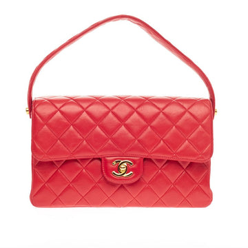 Chanel Vintage Double Sided Flap Bag Quilted Leather
