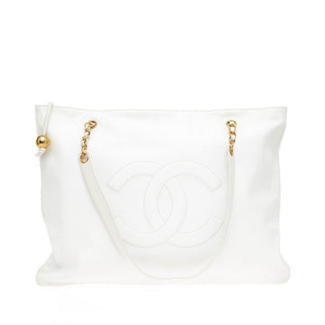 Chanel Vintage CC Flat Tote Caviar