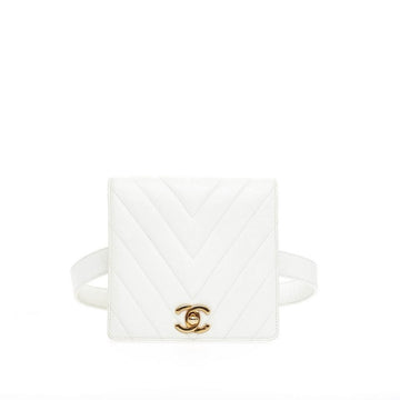 Chanel Vintage Waist Bag Chevron Leather