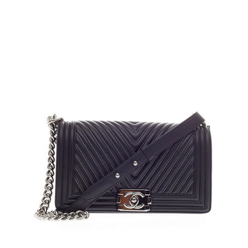 Chanel Boy Flap Chevron with Micro Chain Detail Medium