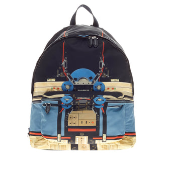 Givenchy Abstract Backpack Robot Print Canvas