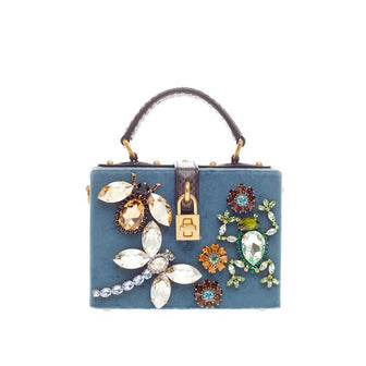 Dolce & Gabbana Treasure Box Bag Embellished Velvet Mini
