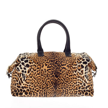 Saint Laurent Easy Y Satchel Leopard Print Pony Hair