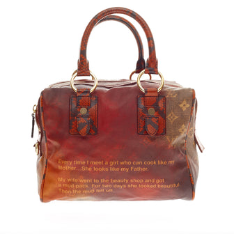 Louis Vuitton Limited Edition Mancrazy Jokes Monogram Canvas and Snakeskin 