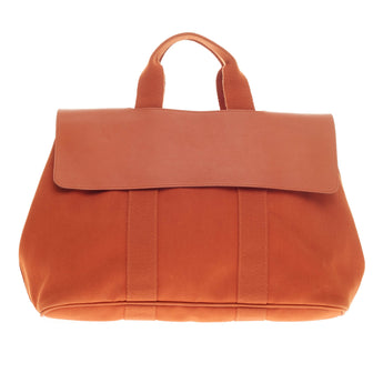 Hermes Valparaiso Toile and Leather MM