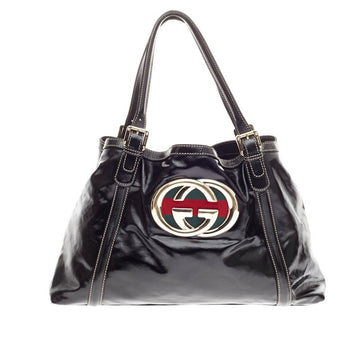 Gucci Dialux Britt Tote Patent
