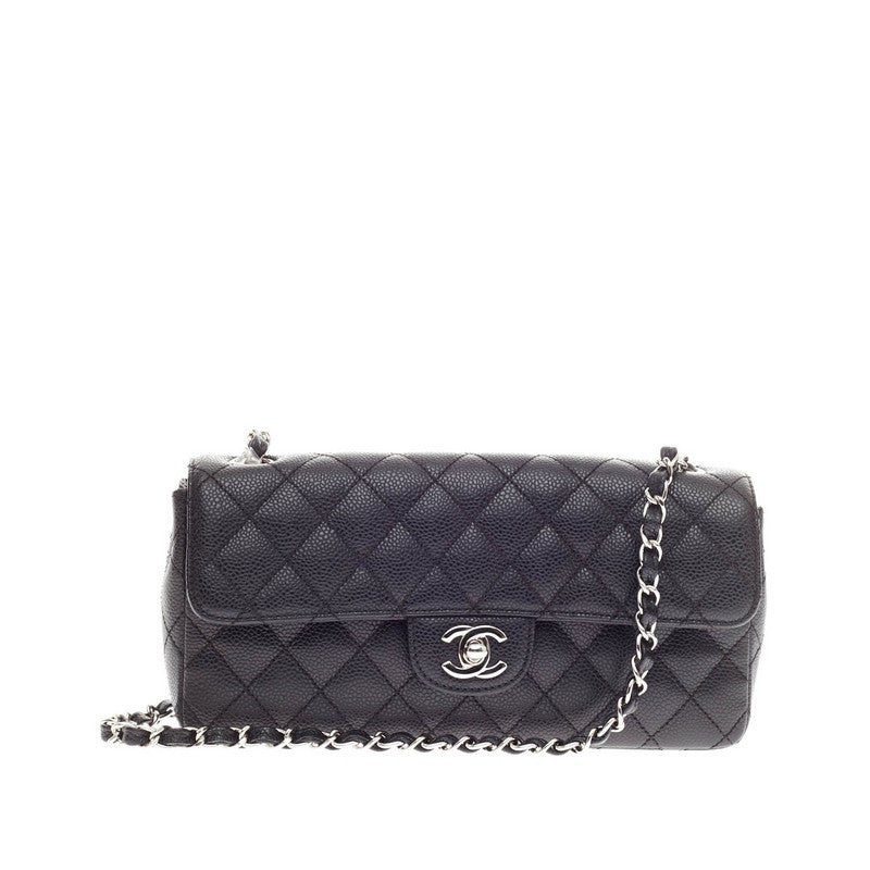 Chanel 'Easy/Casual Journey' East West Flap in Blue Caviar with Ruthenium  Hardware - SOLD