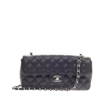 Chanel Caviar East/West Flap Bag - Black Shoulder Bags, Handbags -  CHA255904
