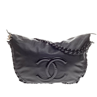 Chanel Resin Modern Chain Hobo Calfskin