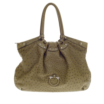 Salvatore Ferragamo Celtico Bag Ostrich Large