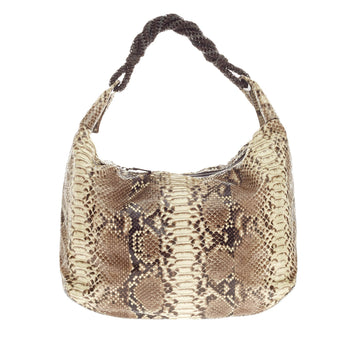 Oscar de la Renta Taylor Hobo Python 