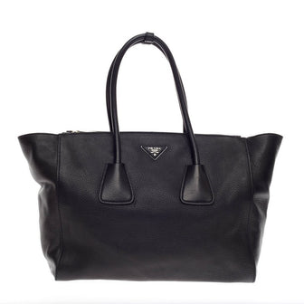 Prada Twin Pocket Tote Cervo Leather 