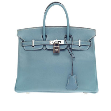 Hermes Birkin Blue Epsom with Palladium Hardware 25