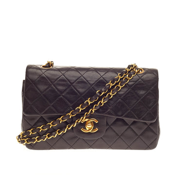 Chanel Vintage Classic Double Flap Quilted Lambskin Small