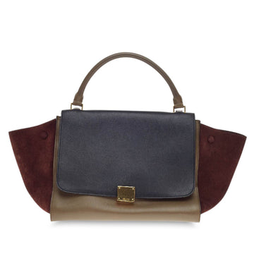 Celine Trapeze Tricolor Leather and Suede Medium