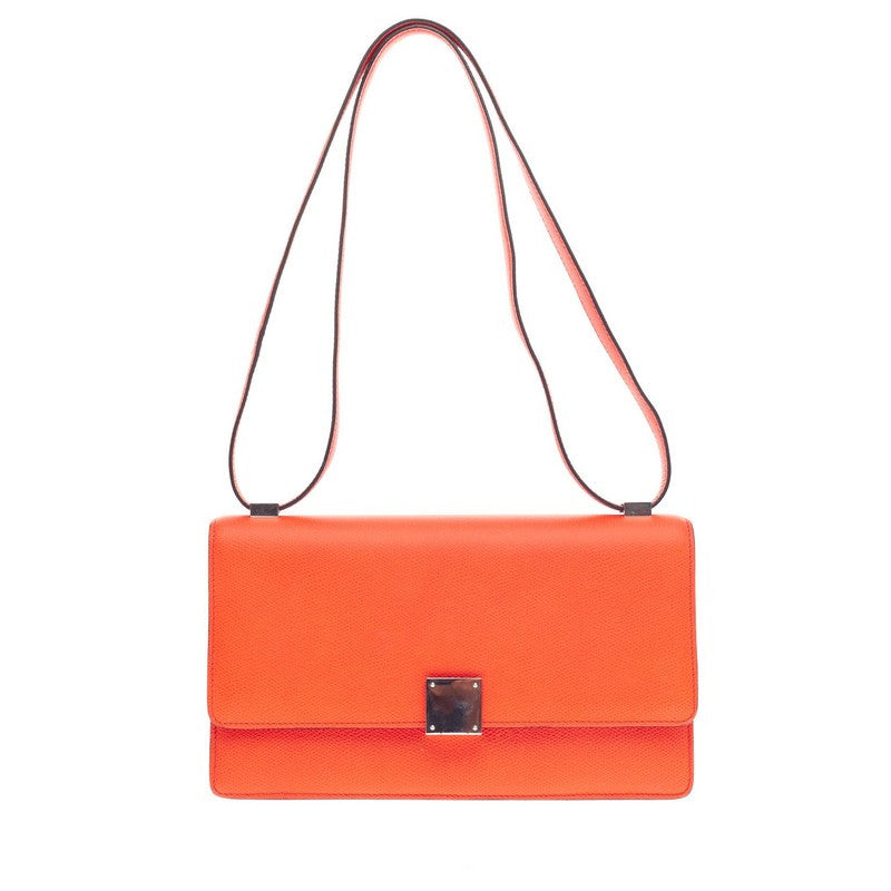 Buy Celine Case Flap Bag Leather Orange 194605