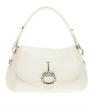 Gucci Techno Horsebit Flap Hobo Leather Medium