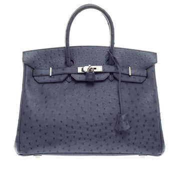 Hermes Birkin Bleu Roi Ostrich with Palladium Hardware 35