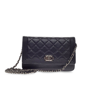 Chanel Boy Wallet On Chain Quilted Lambskin 