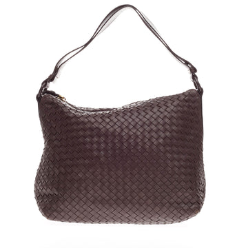 Bottega Veneta Zip Shoulder Bag Intrecciato Nappa Large