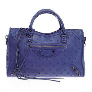 Balenciaga Polka Dot City Classic Studs Perforated Leather 