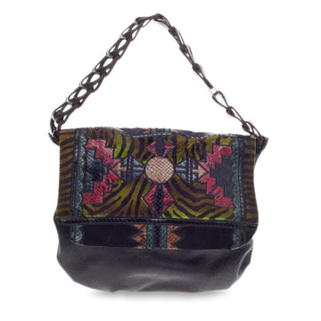 Jimmy Choo Kaja Shoulder Bag Snakeskin and Ponyhair Patchwork 