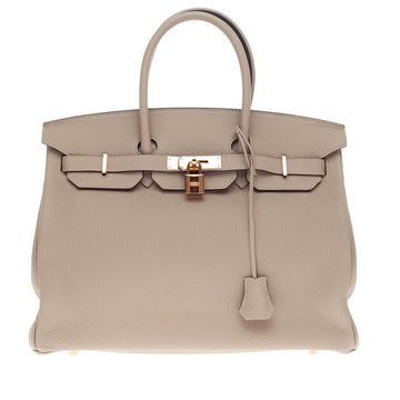 Hermes Birkin Gris Tourterelle Togo with Gold Hardware 35