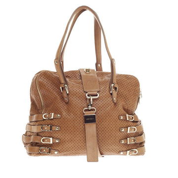 Jimmy Choo Blythe Tote Perforated Leather Large
