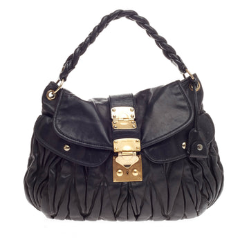 Miu Miu Coffer Hobo Matelasse Leather 