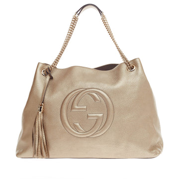 Gucci Soho Shoulder Bag Chain Strap Leather Medium