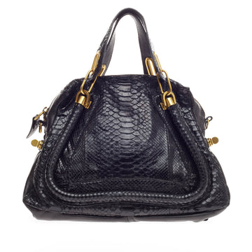 Chloe Paraty Top Handle Bag Python Medium