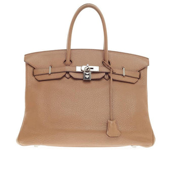 Hermes Birkin Tabac Clemence with Palladium Hardware 35