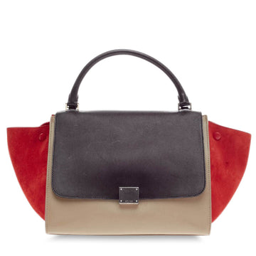 Celine Trapeze Tricolor Leather and Suede Medium