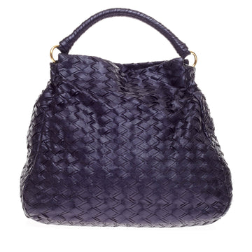 Miu Miu Hobo Woven Leather Large