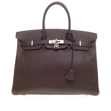 Hermes Birkin Ebene Epsom with Palladium Hardware 35
