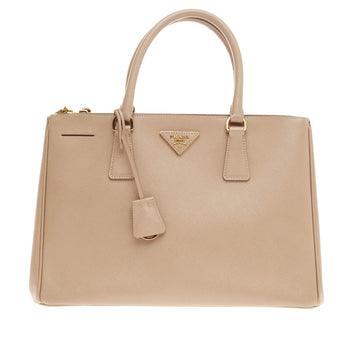 Prada Double Zip Lux Tote Saffiano Leather Medium