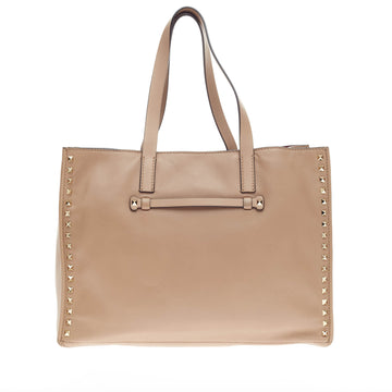 Valentino Rockstud Shopping Tote Leather Medium