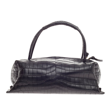 Bottega Veneta Zipped Satchel Crocodile Medium