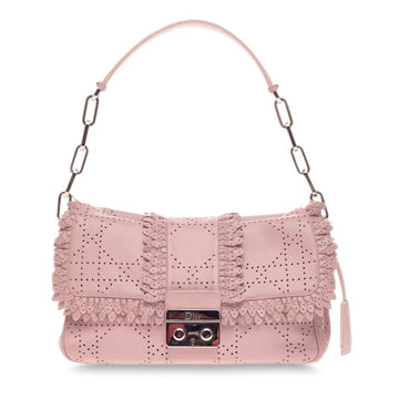 Christian Dior New Lock Ruffle Flap Perforated Leather 