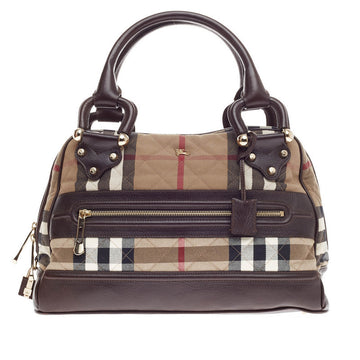 Burberry Westbury Bag Quilted Nova Check Canvas