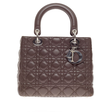 Christian Dior Lady Dior Cannage Quilt Lambskin Medium